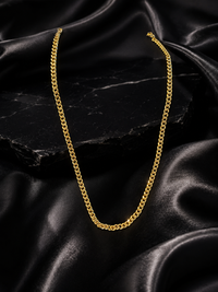 Gold Cuban Link Necklace view 1